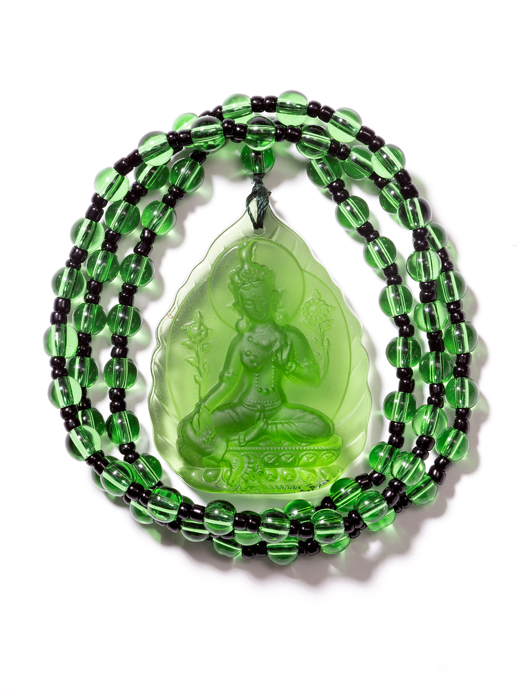 Green Glass Green Tara Amulet | Zensambodhi