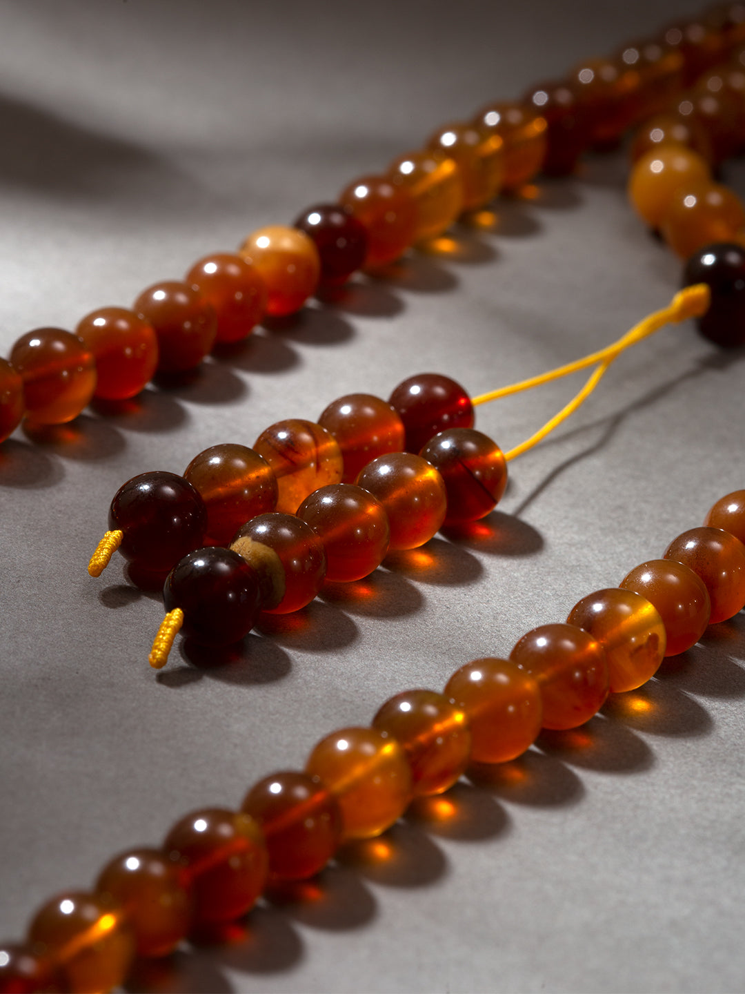Burmese Brown Honey Amber 108-Bead Mala · No. 1