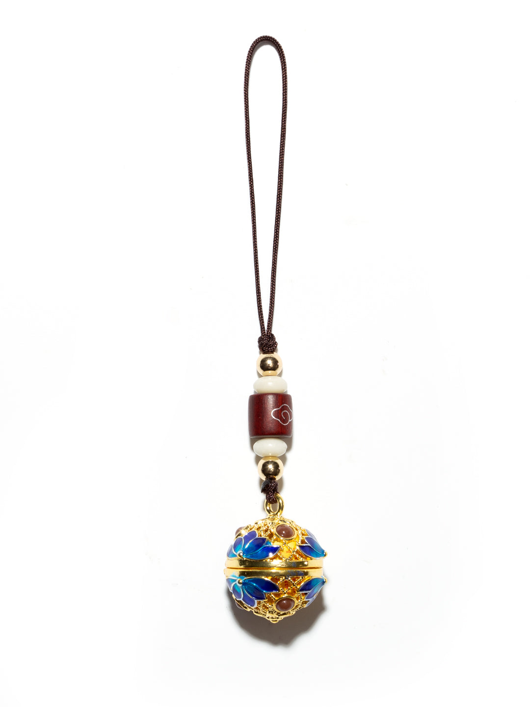 Cloisonné Openwork Sachet Sphere Phone Charm