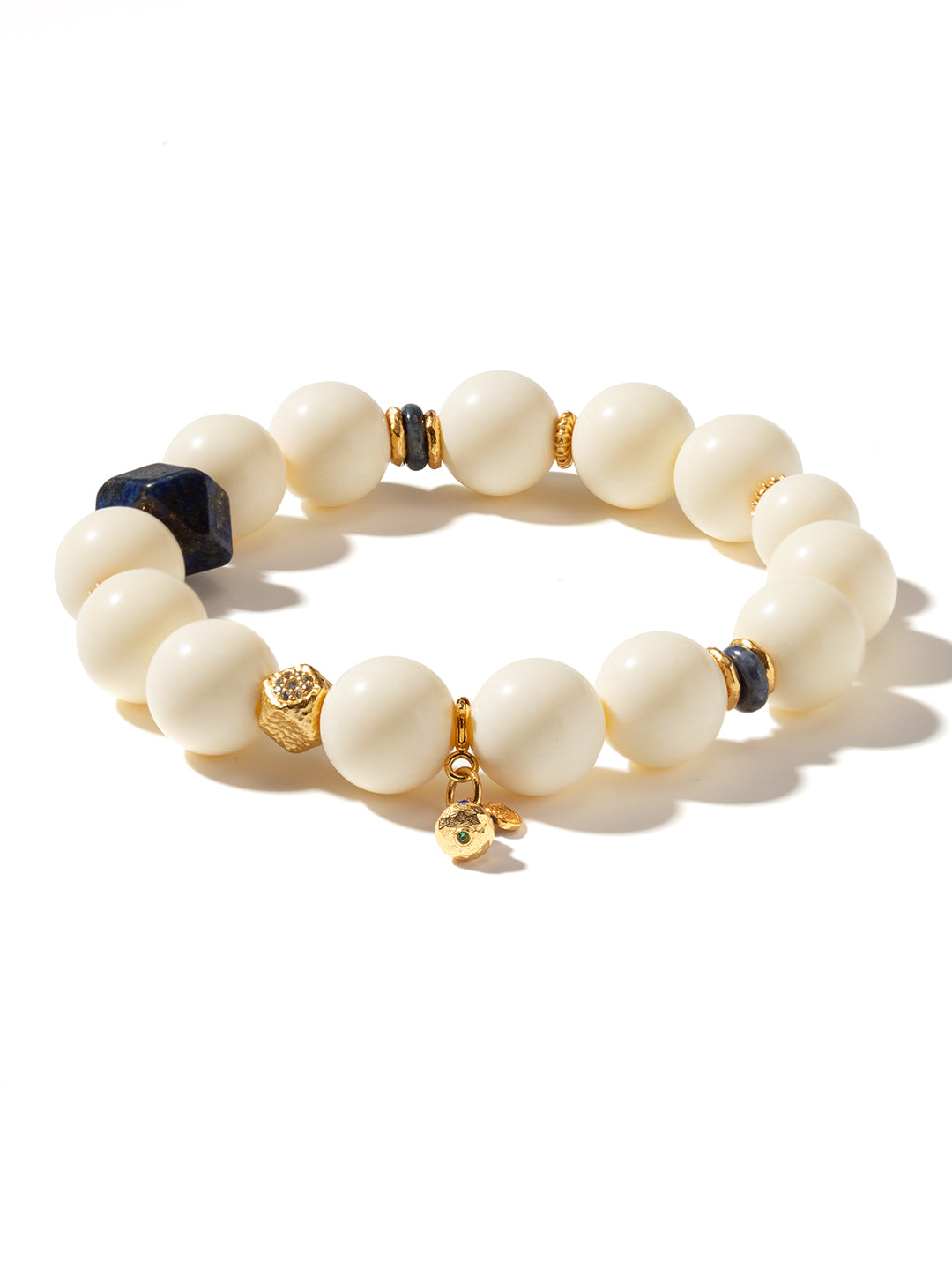 Ivory Nut Golden Stone Bracelet | Zensambodhi