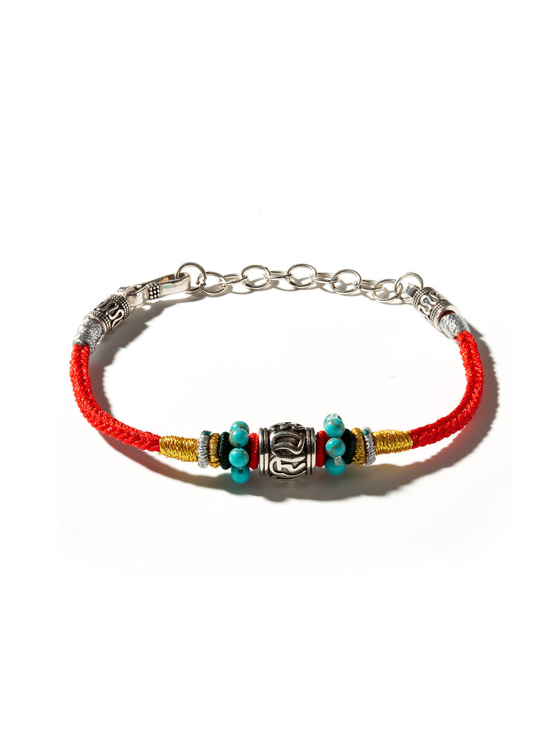 Six-Syllable Mantra Cord Bracelet · Red