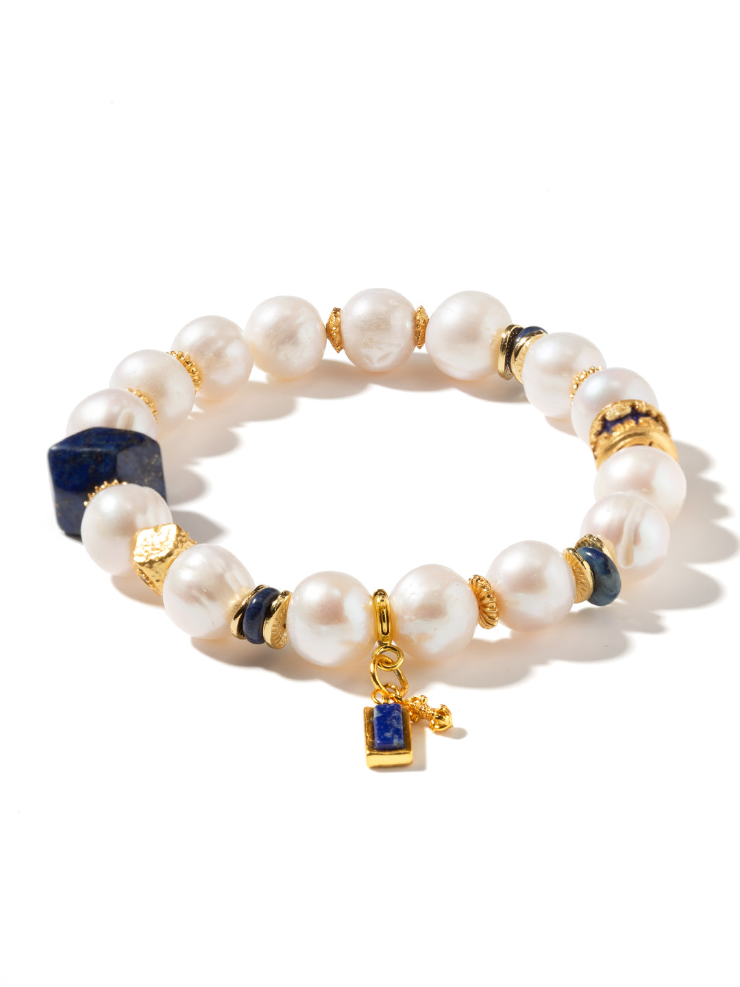 Pearl Golden Stone Bracelet | Zensambodhi