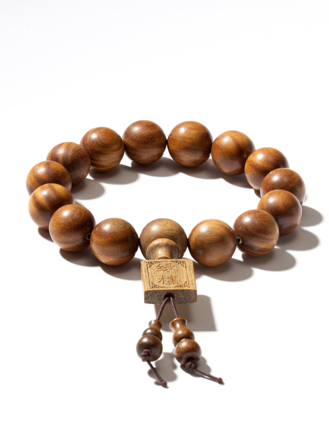 Green Sandalwood Plaque Bracelet · 15 mm