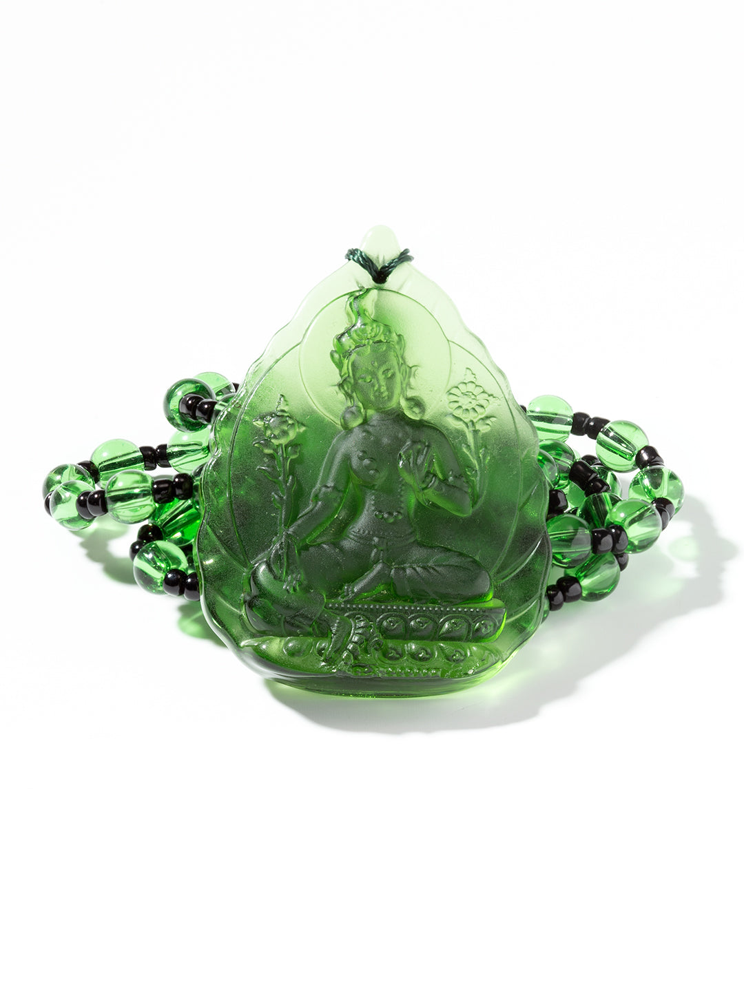 Green Glass Green Tara Amulet | Zensambodhi