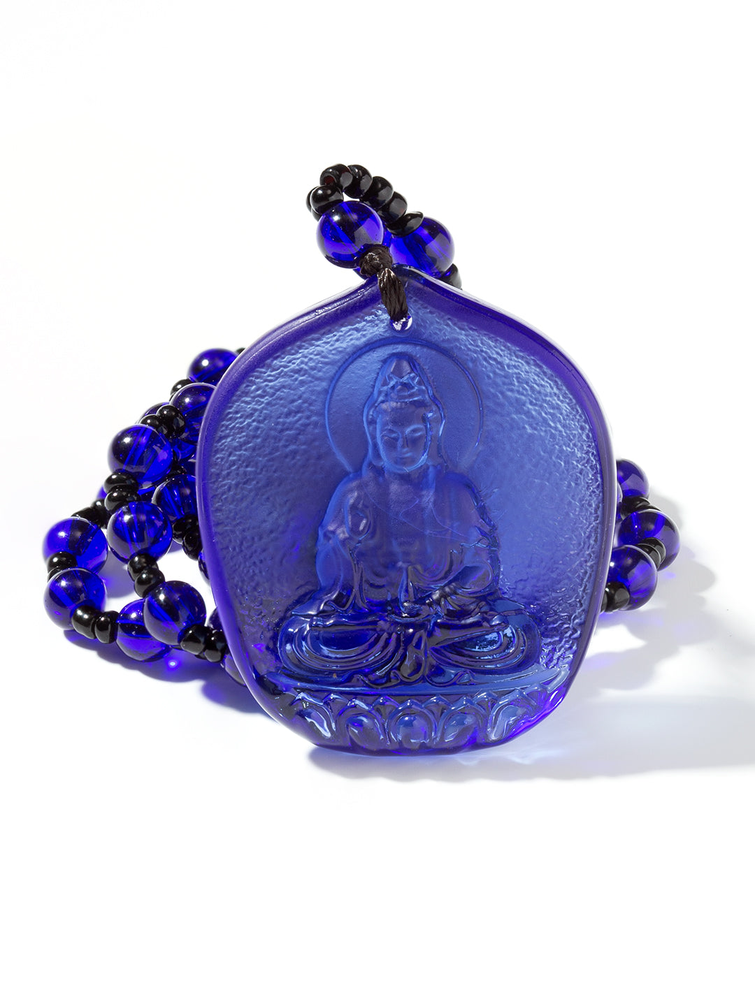 Blue Glass Guanyin Bodhisattva Amulet | Zensambodhi