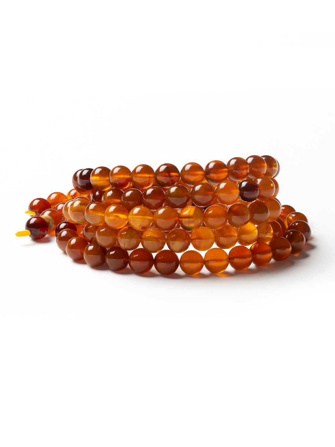 Burmese Brown Honey Amber 108-Bead Mala · No. 1