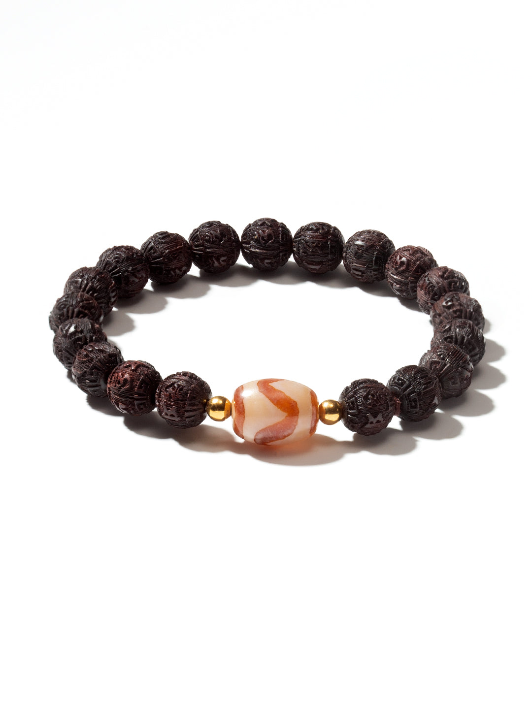 African Zitan Bracelet with Tianzhu-Style Bead