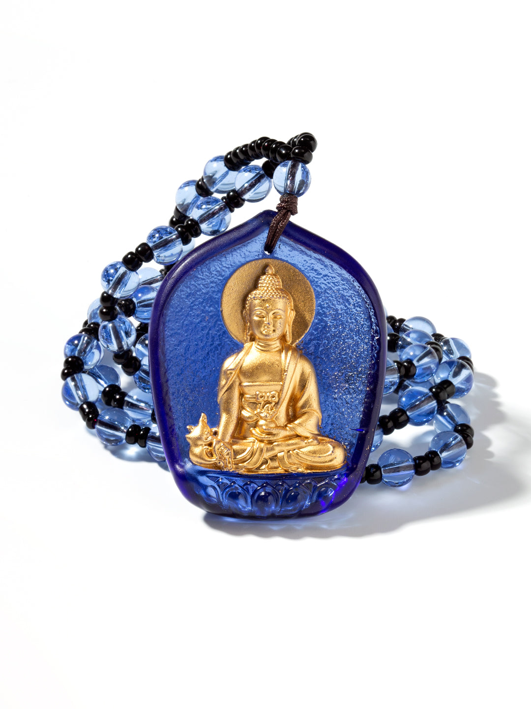 Gilded Glass Medicine Buddha Amulet | Zensambodhi