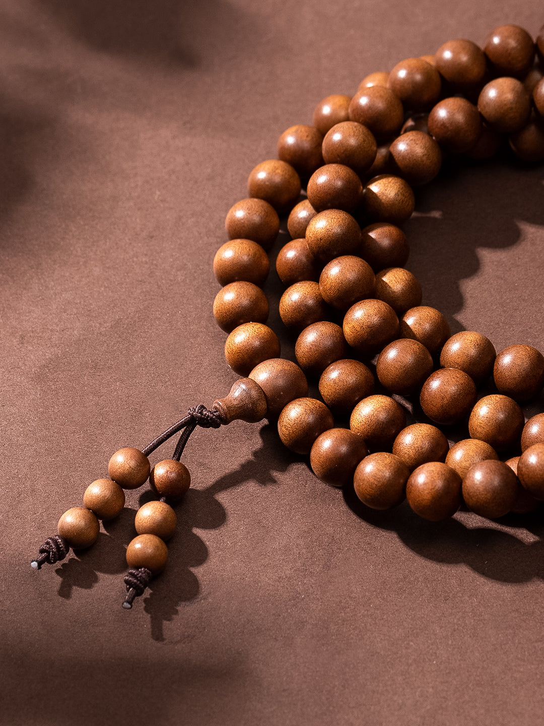 Dark Heartwood Old Mountain Sandalwood 108-Bead Mala