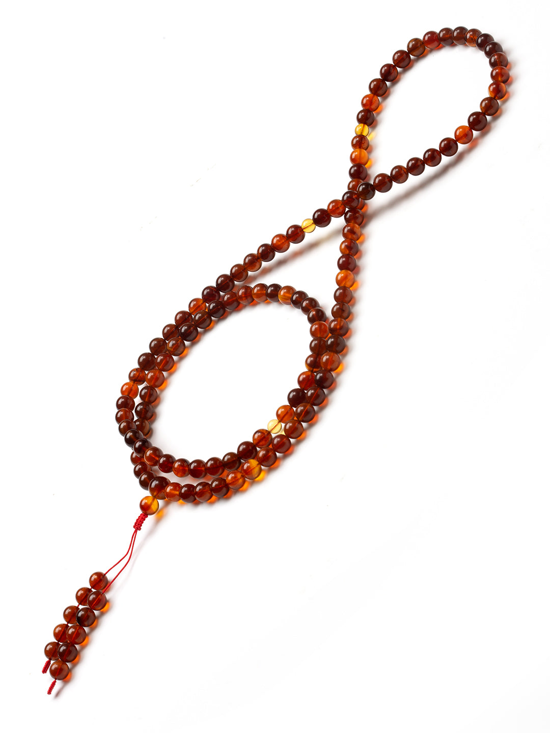 Burmese Brown-Red Amber 108-Bead Mala · No. 1
