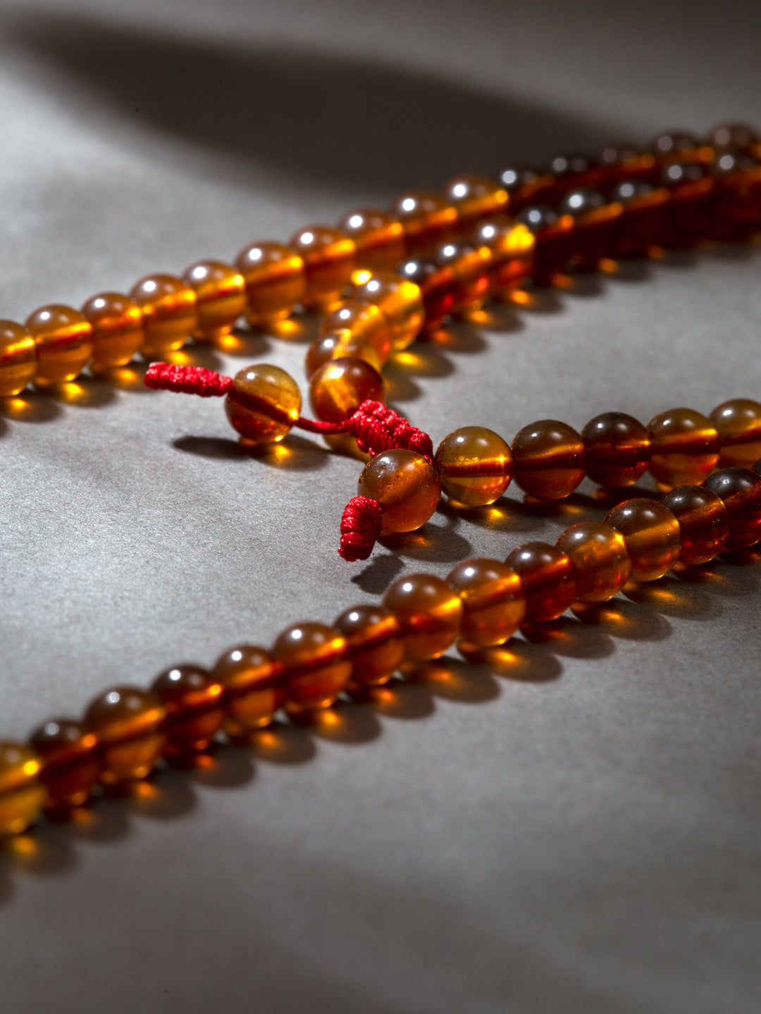 Burmese Brown-Red Amber 108-Bead Mala · No. 1