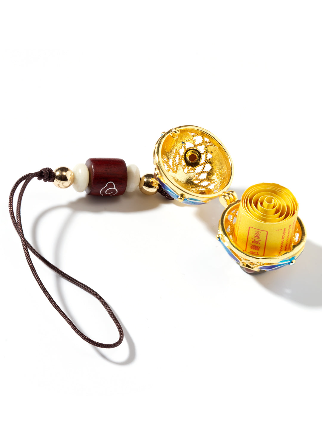 Cloisonné Openwork Sachet Sphere Phone Charm