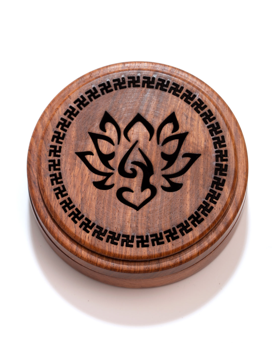 Lotus Carved Wooden Horizontal Incense Holder