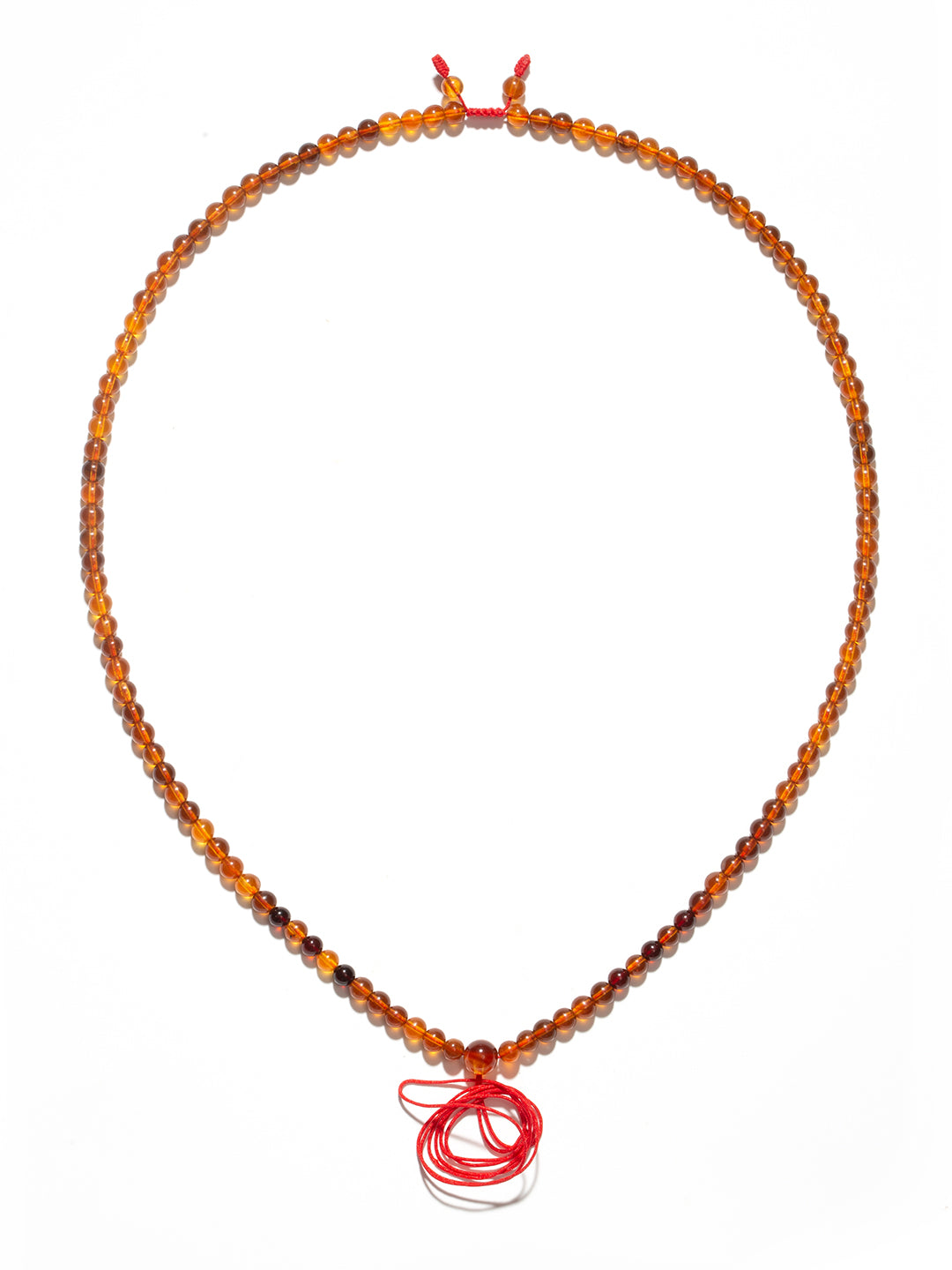 Brown-Red Amber Lotus Bead Ornament · No. 1