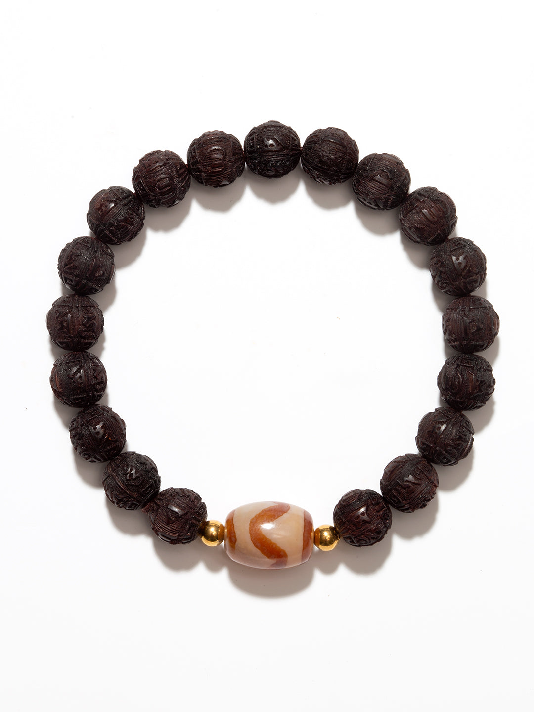 African Zitan Bracelet with Tianzhu-Style Bead