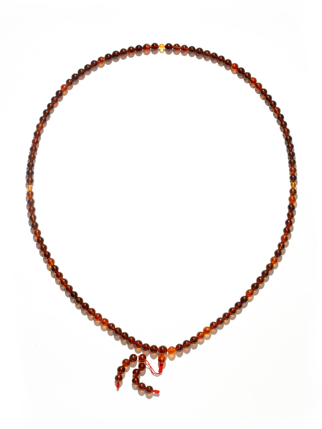 Burmese Brown-Red Amber 108-Bead Mala · No. 1