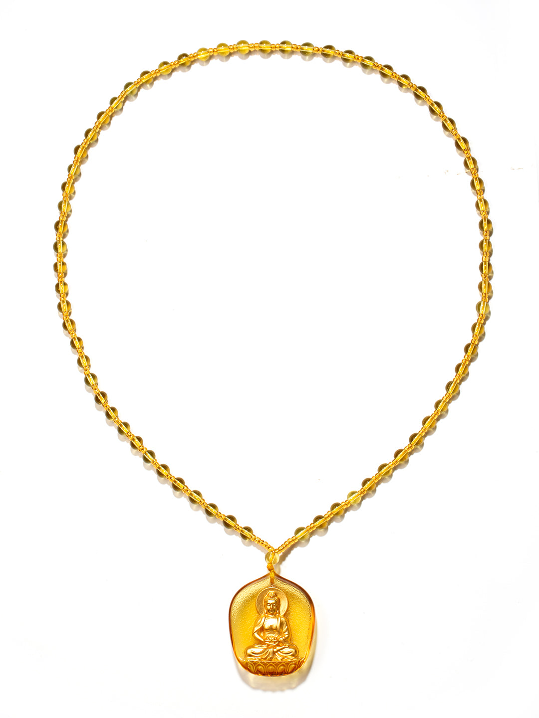 Gilded Glass Amitabha Buddha Amulet | Zensambodhi