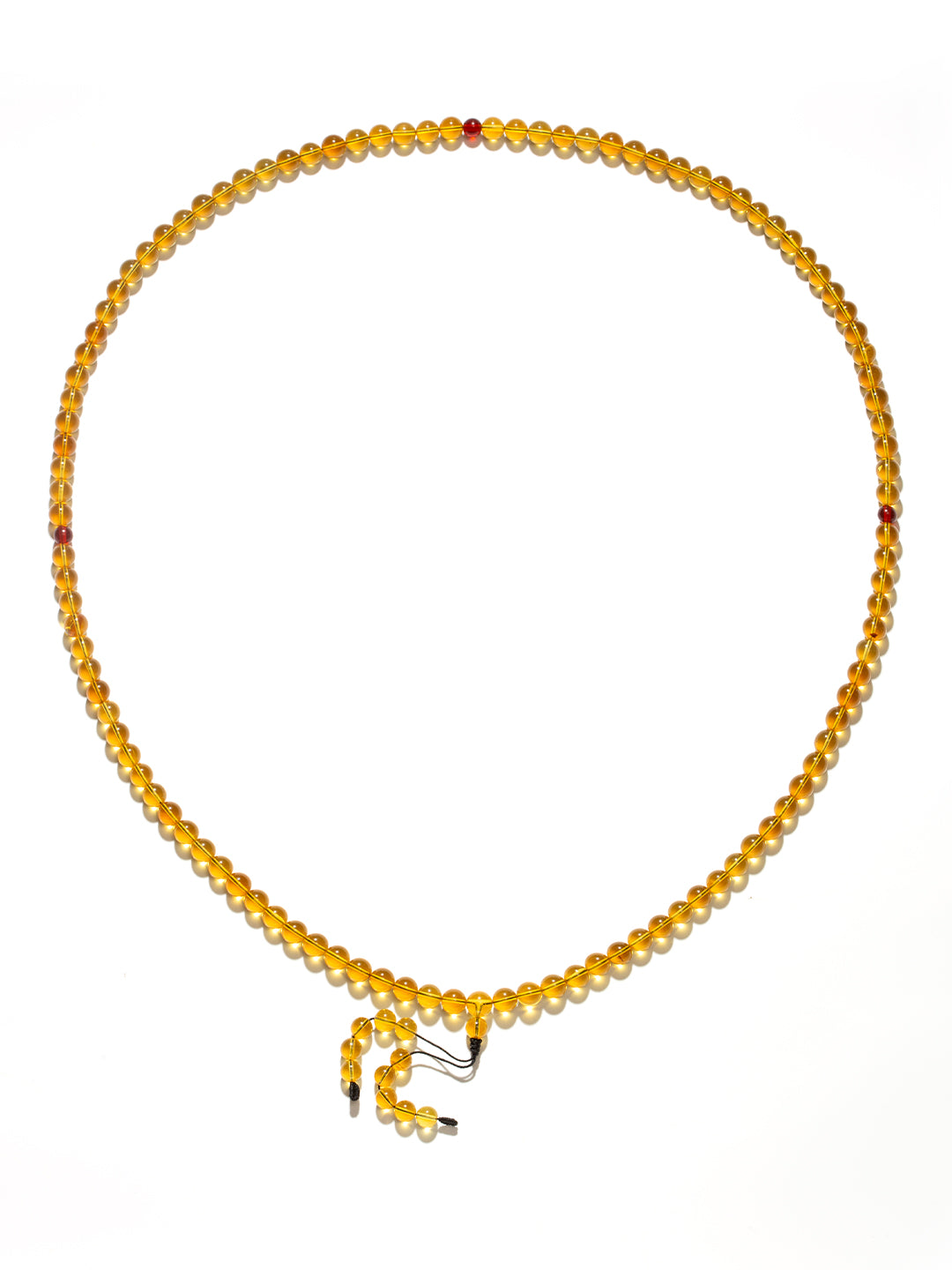Burmese Golden-Blue Amber 108-Bead Mala · 9.5 mm
