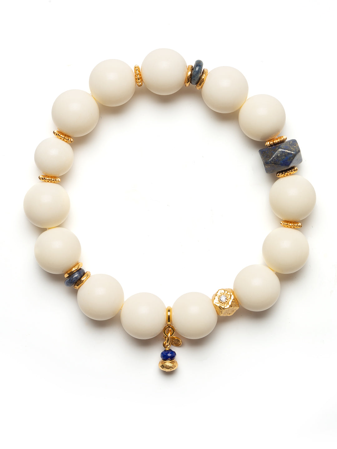 Ivory Nut Golden Stone Bracelet | Zensambodhi