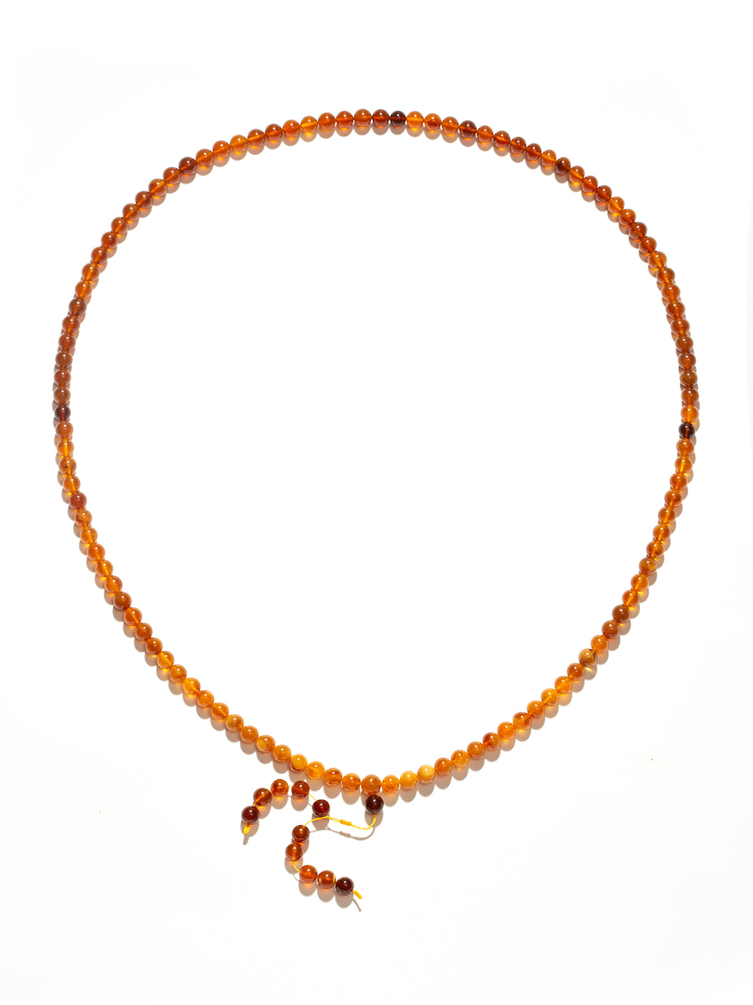 Burmese Brown Honey Amber 108-Bead Mala · No. 1
