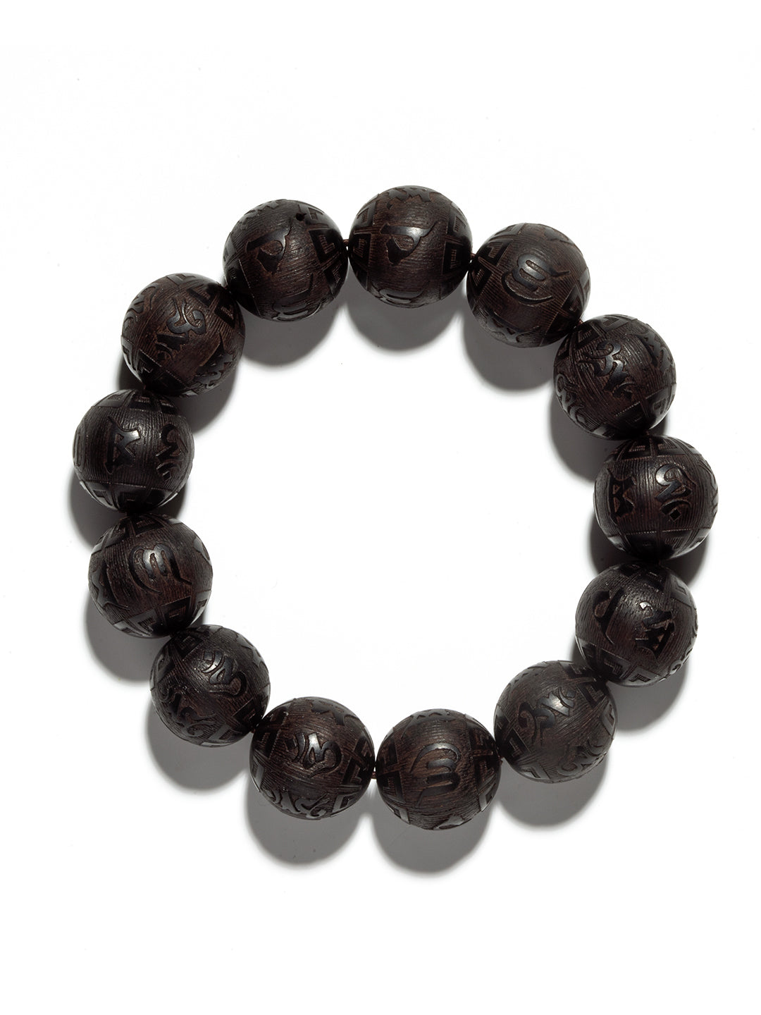 Carved Ebony Mantra Bracelet