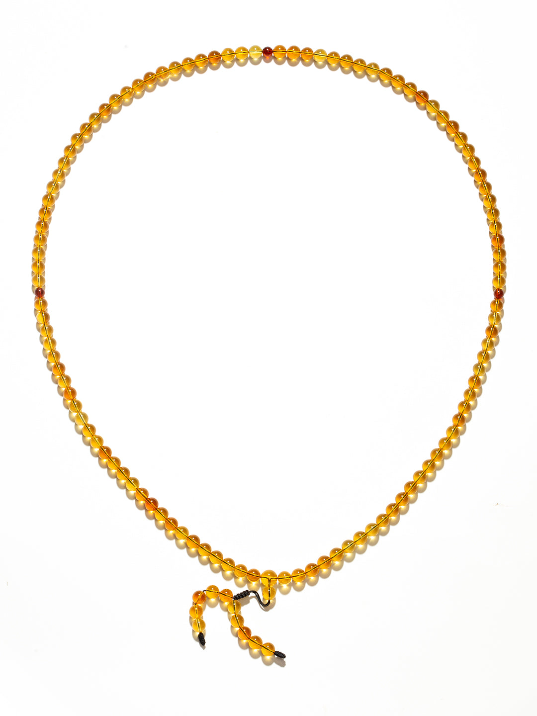 Golden-Blue Amber 108-Bead Mala · 6.9 mm