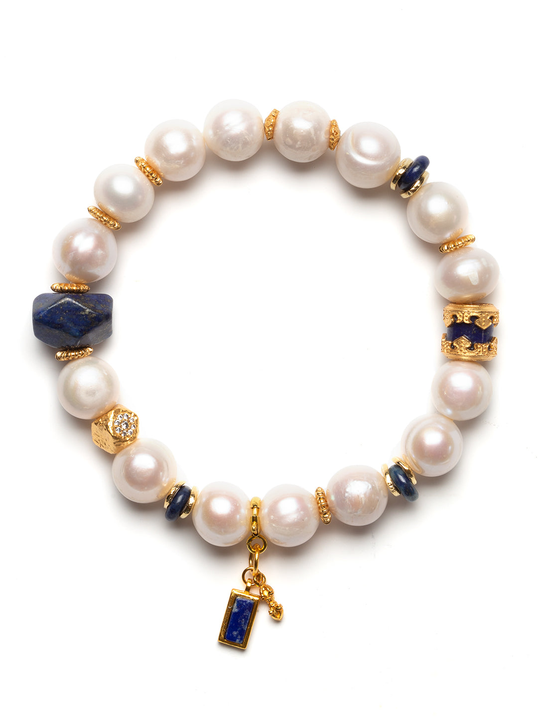 Pearl Golden Stone Bracelet | Zensambodhi