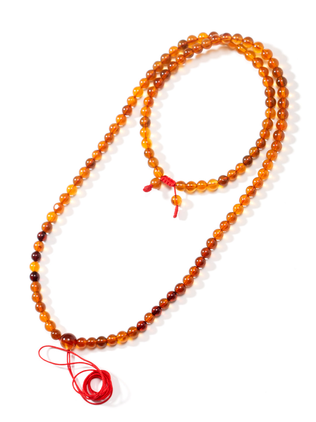 Brown-Red Amber Lotus Bead Ornament · No. 1