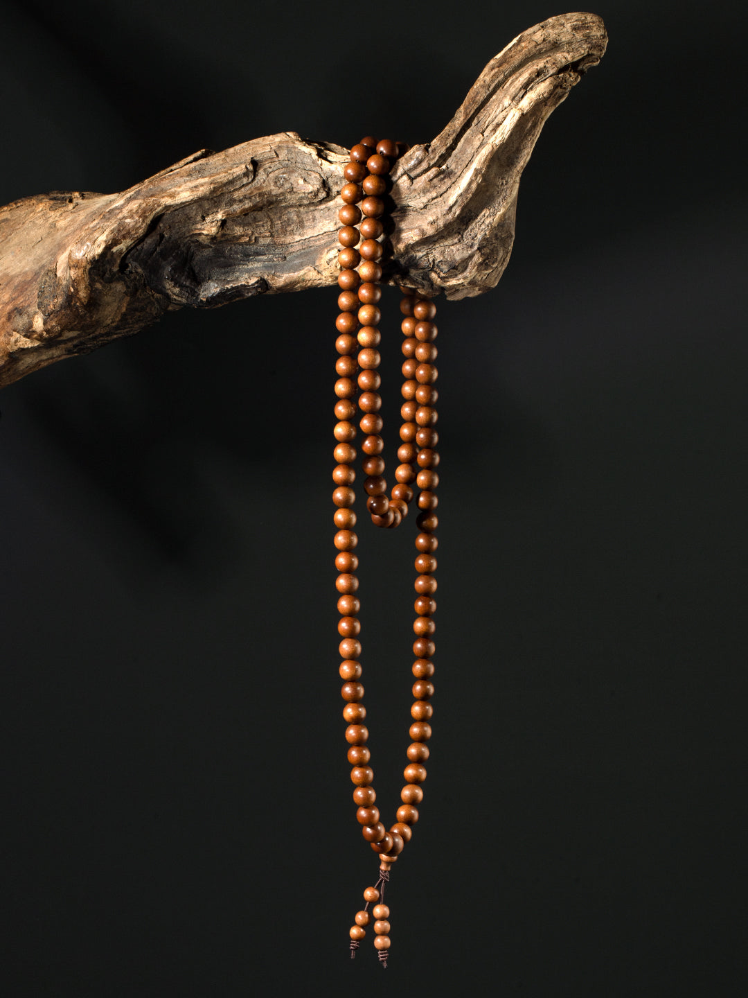 Dark Heartwood Old Mountain Sandalwood 108-Bead Mala