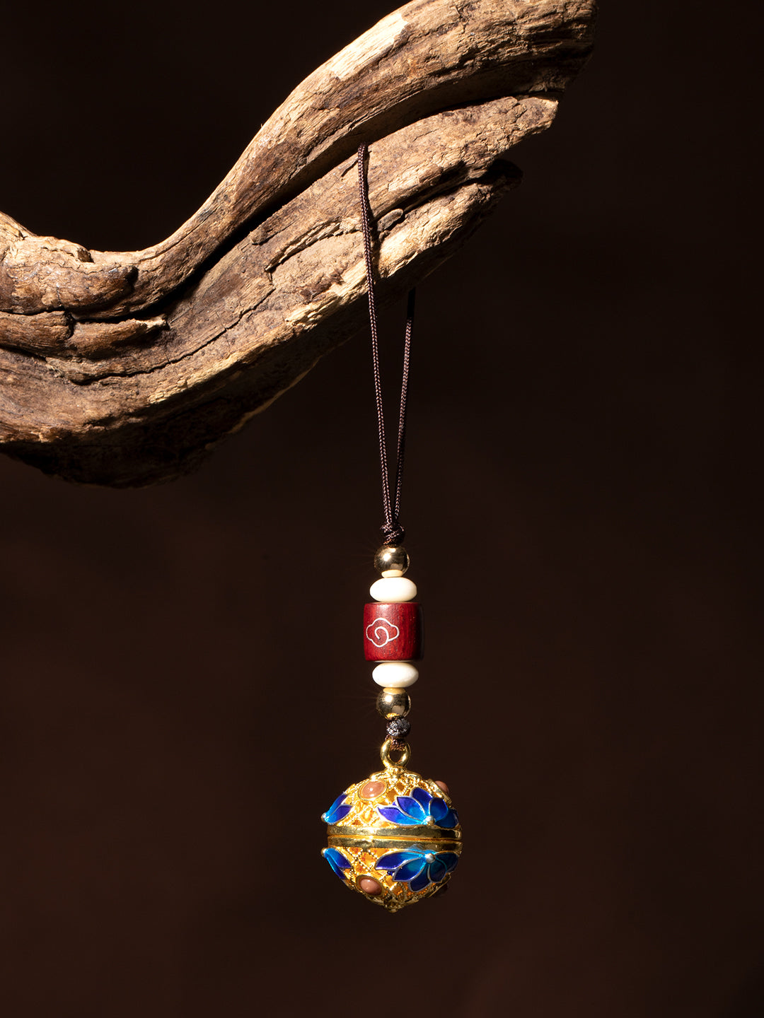Cloisonné Openwork Sachet Sphere Phone Charm