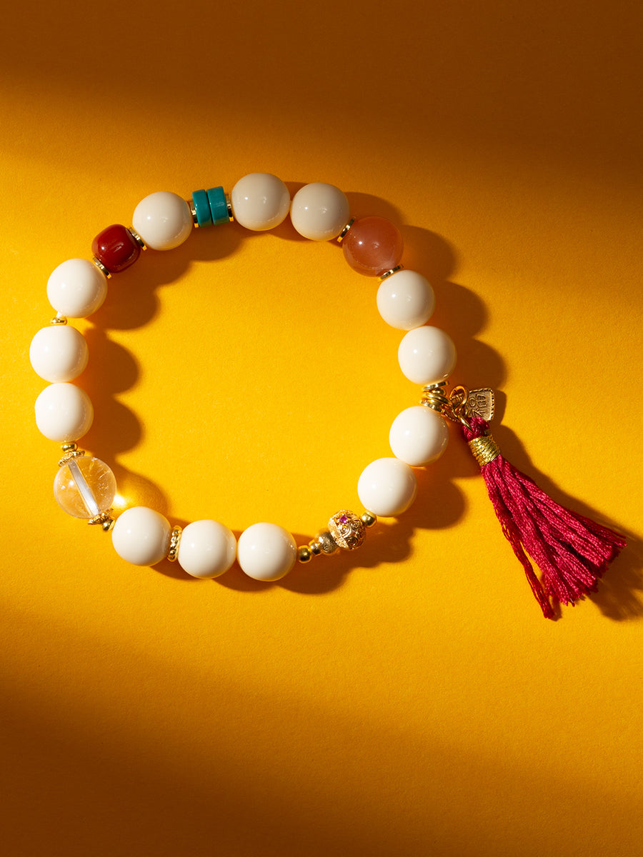 Ivory Nut Southern Red Bracelet | Zensambodhi