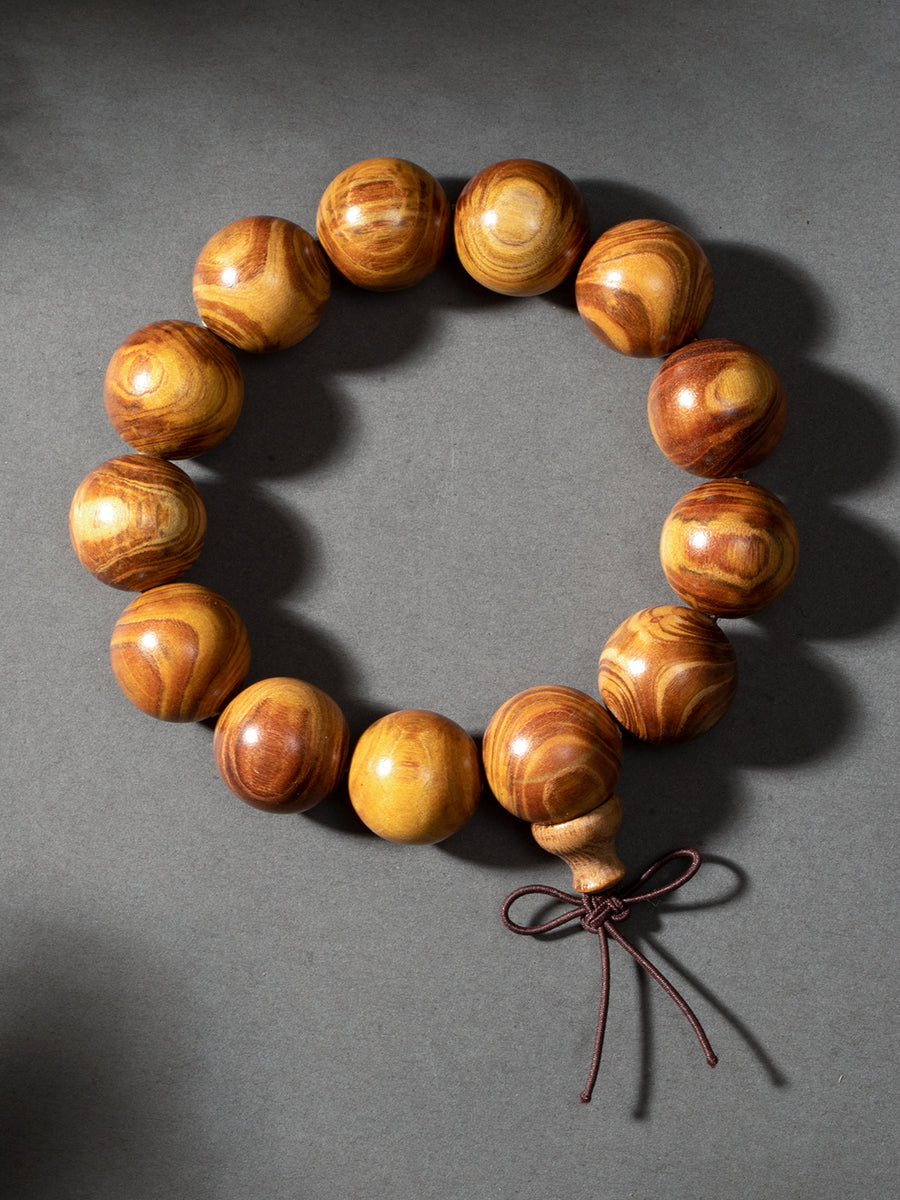 Golden Glaze Wood Bracelet