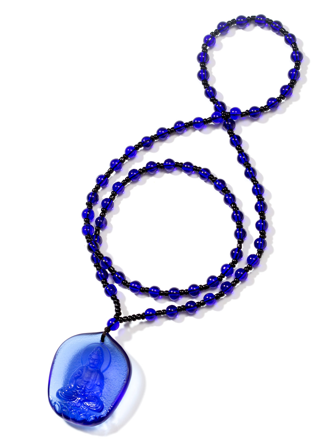 Blue Glass Guanyin Bodhisattva Amulet | Zensambodhi