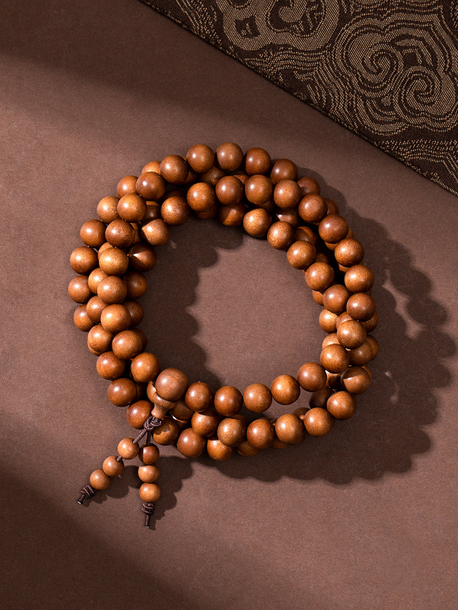 Dark Heartwood Old Mountain Sandalwood 108-Bead Mala