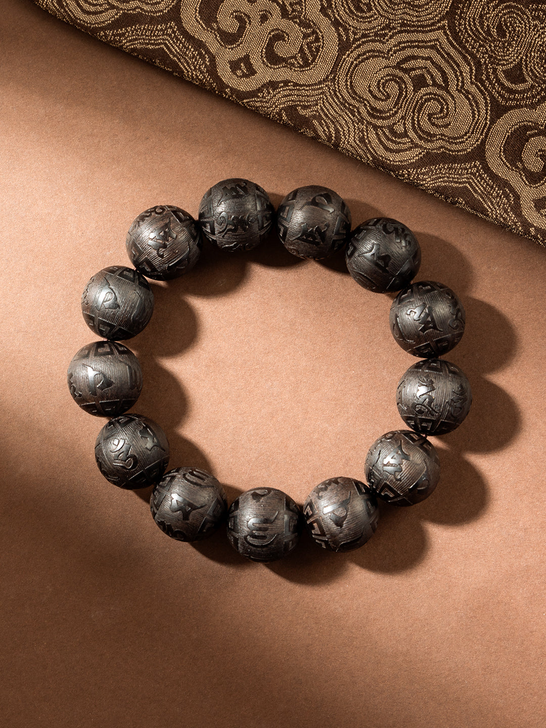 Carved Ebony Mantra Bracelet