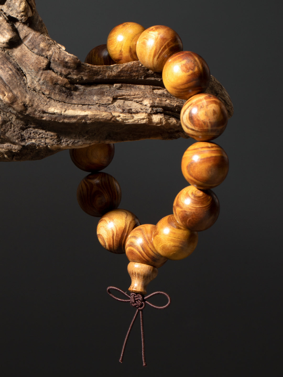Golden Glaze Wood Bracelet