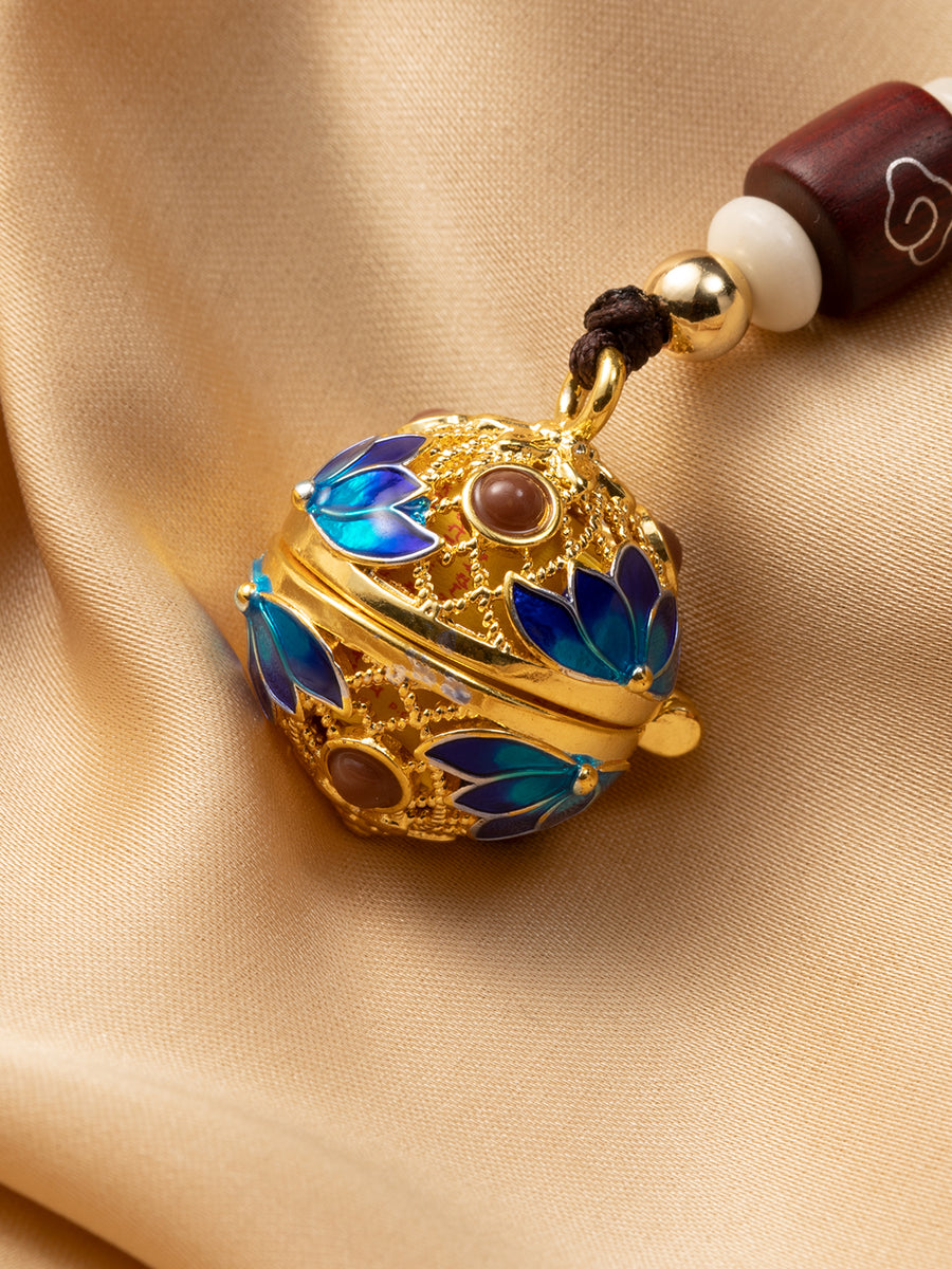 Cloisonné Openwork Sachet Sphere Phone Charm