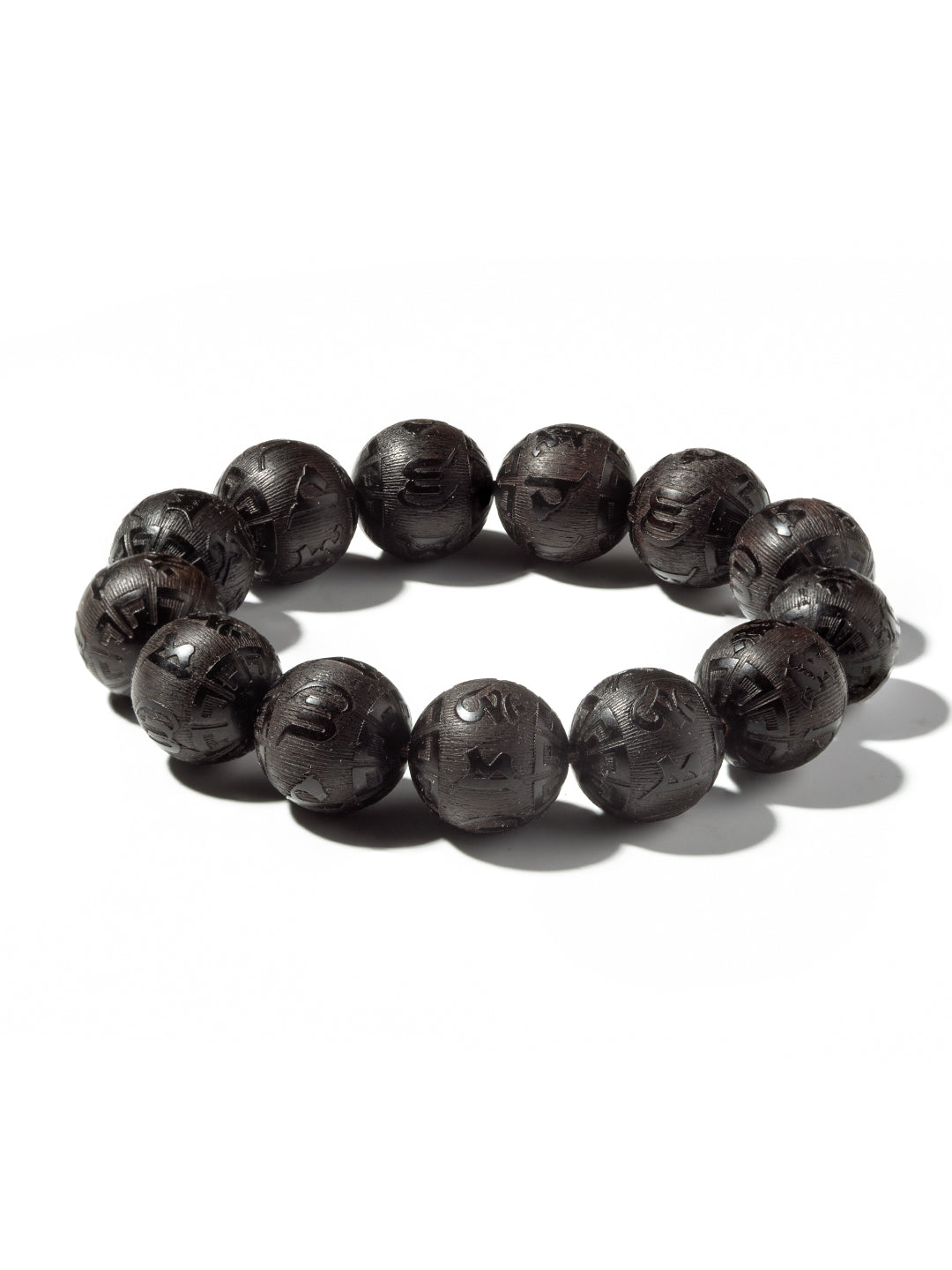 Carved Ebony Mantra Bracelet