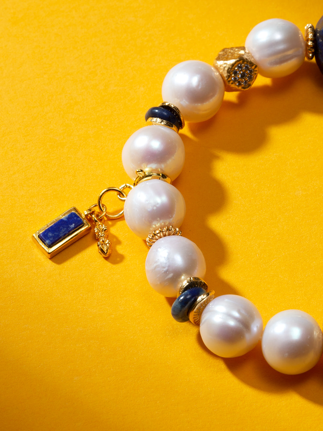 Pearl Golden Stone Bracelet | Zensambodhi
