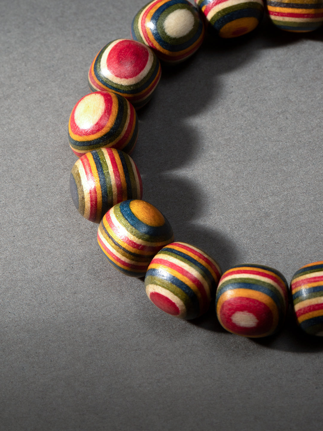 Multicolor Wood Bead Bracelet