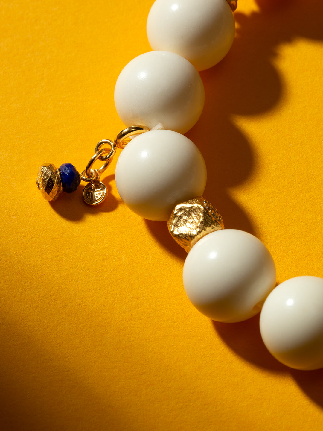 Ivory Nut Golden Stone Bracelet | Zensambodhi