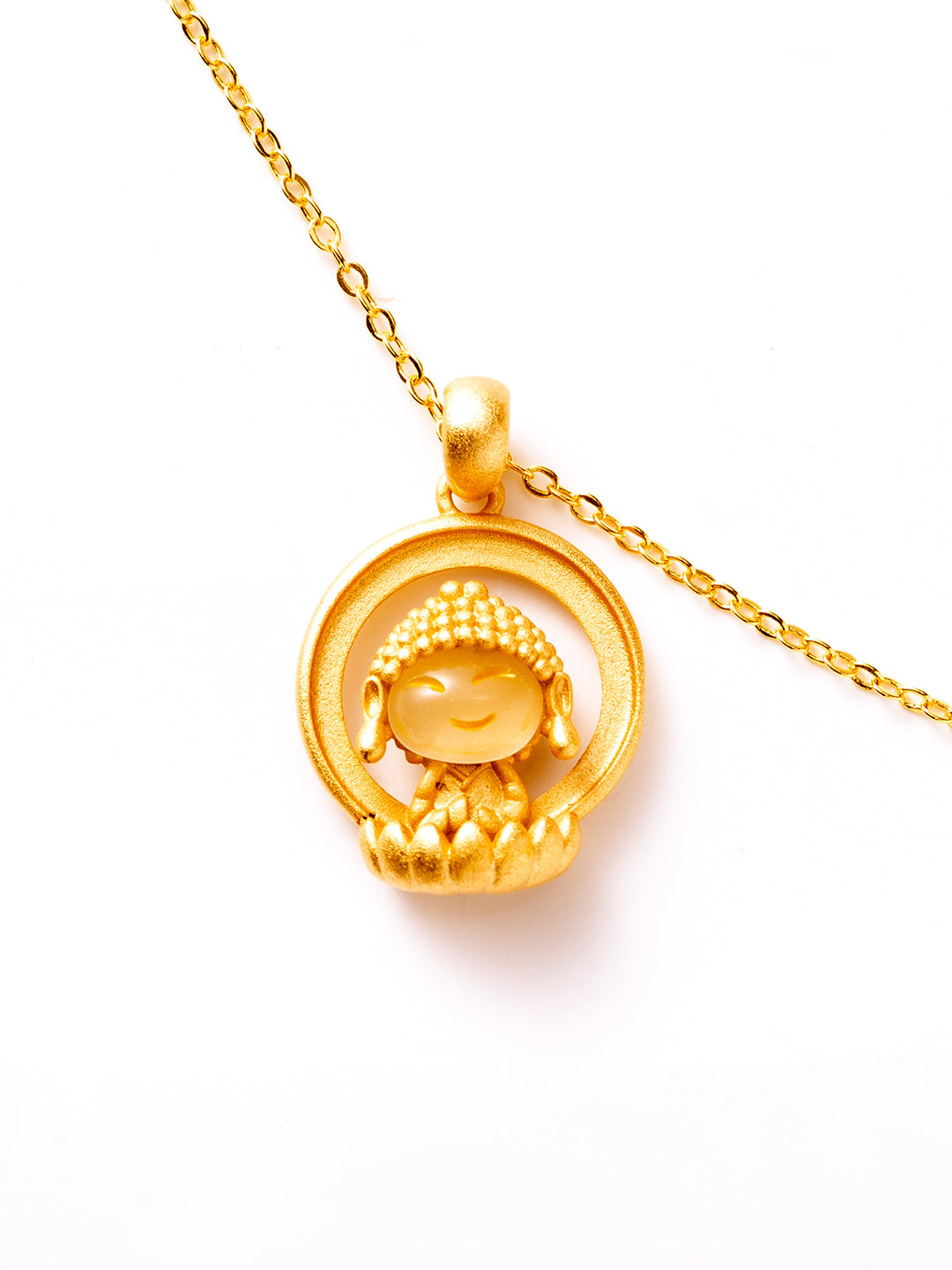Mini Hetian Jade Buddha Pendant