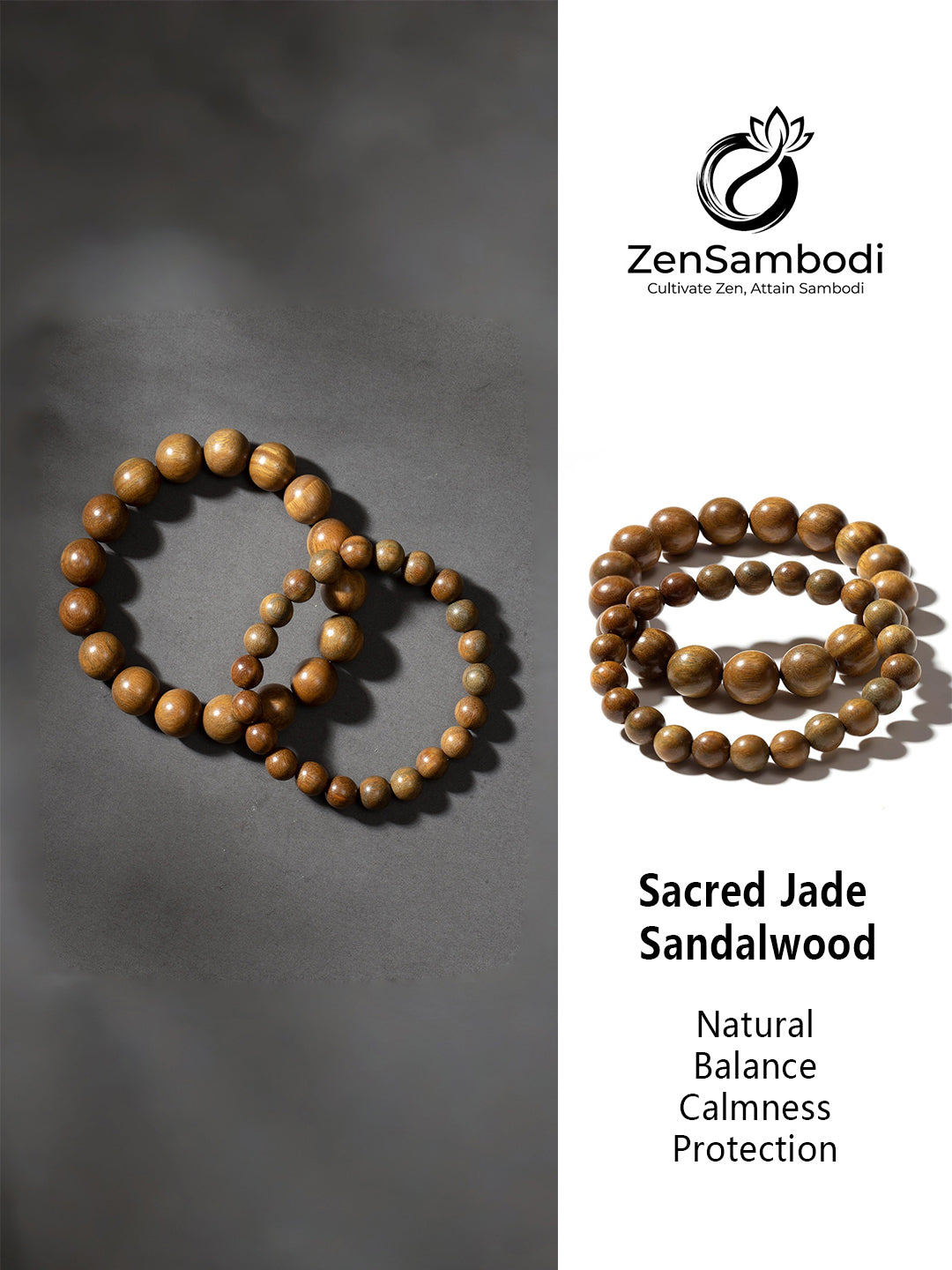 Argentine Green Sandalwood Bracelet · 8 mm